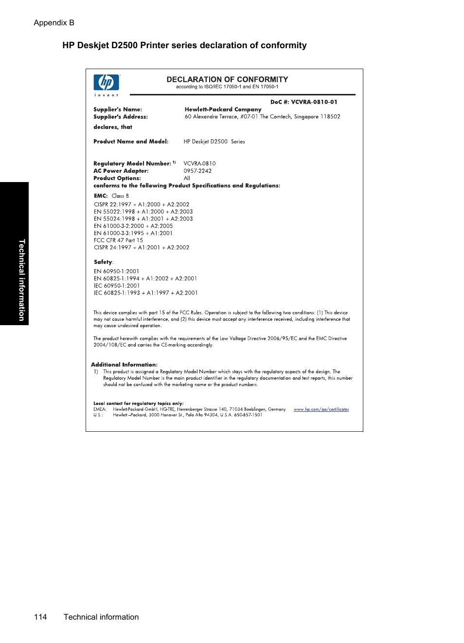 HP Deskjet D2560 Printer User Manual | Page 117 / 121