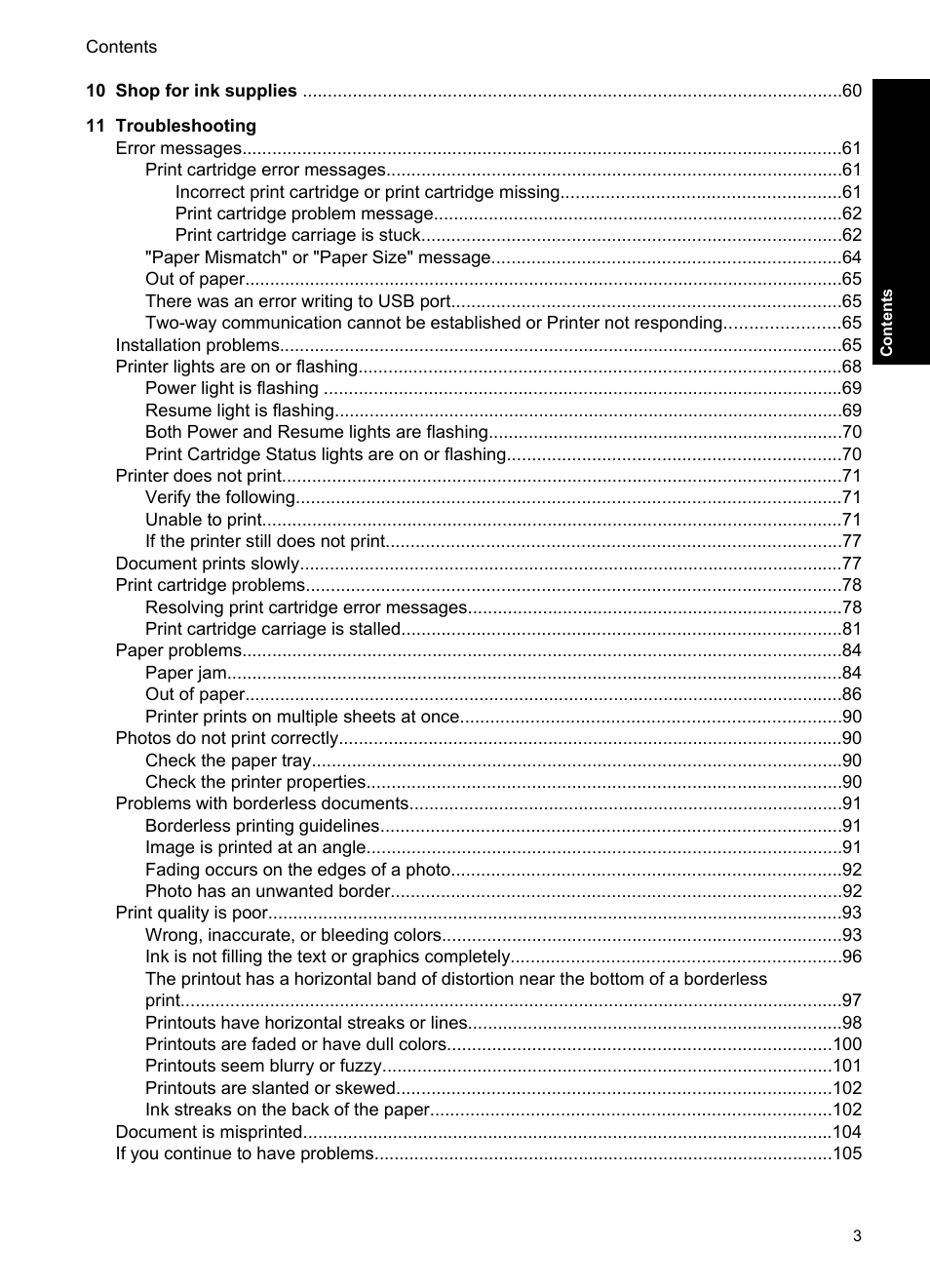 HP Deskjet D2560 Printer User Manual | Page 6 / 121