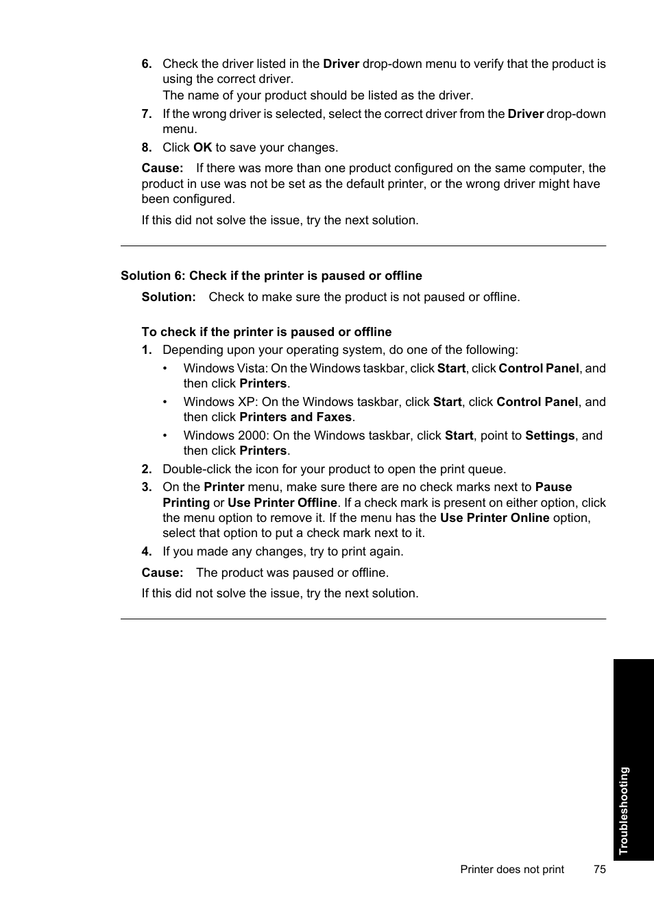 HP Deskjet D2560 Printer User Manual | Page 78 / 121