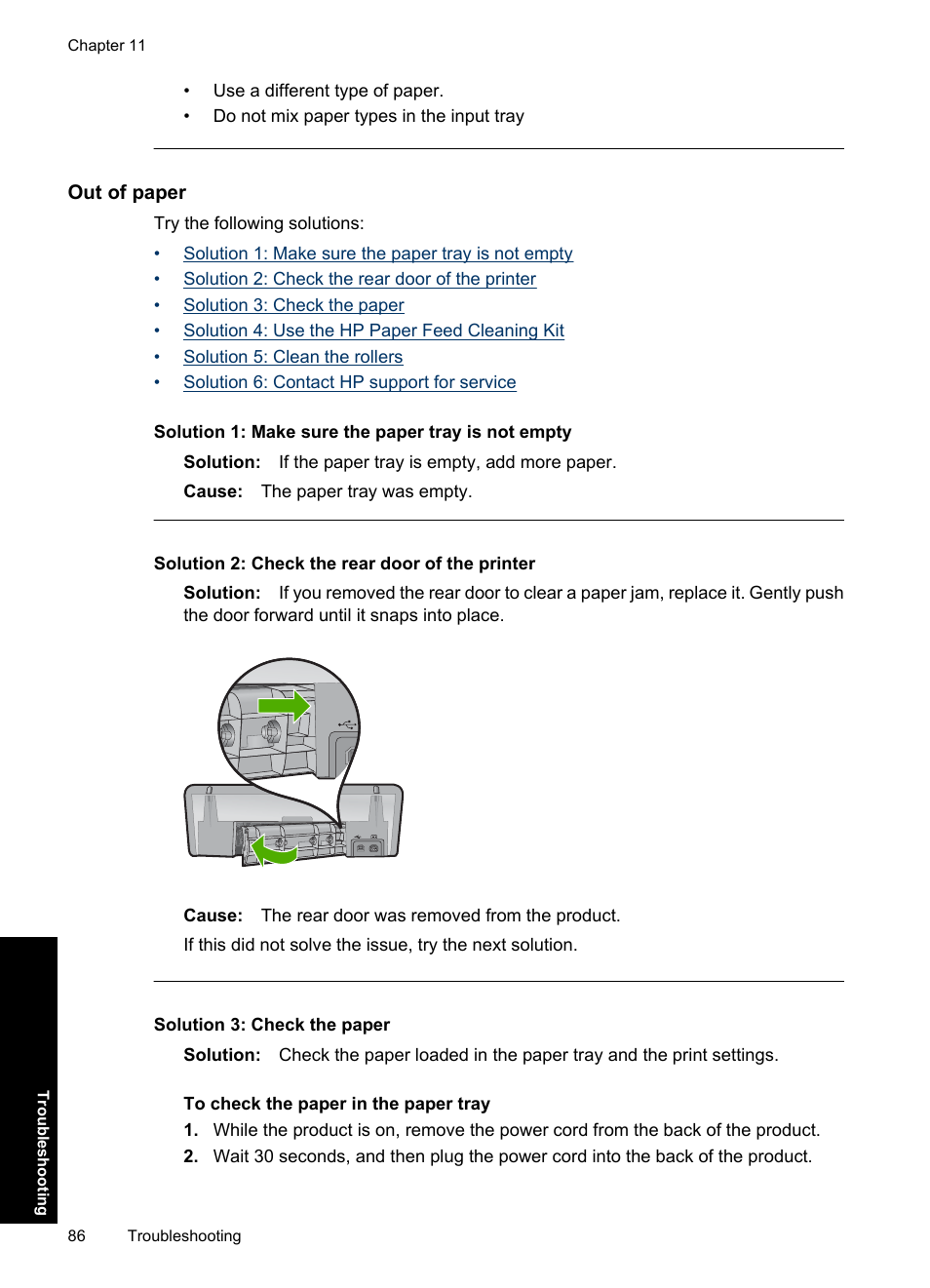 Out of paper | HP Deskjet D2560 Printer User Manual | Page 89 / 121