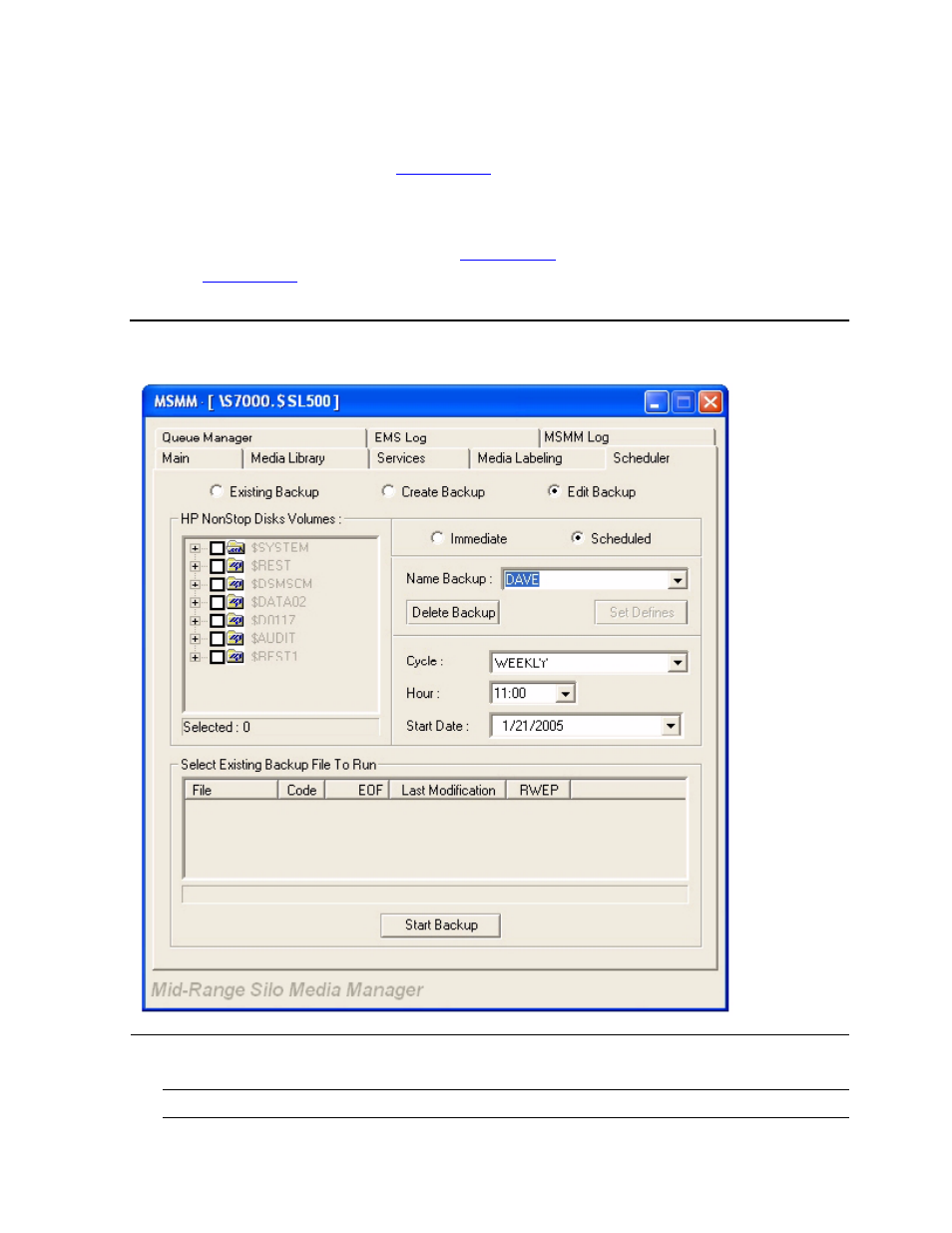 Edit a backup, Figure 6-23, Edit backup | HP NonStop G-Series User Manual | Page 112 / 210