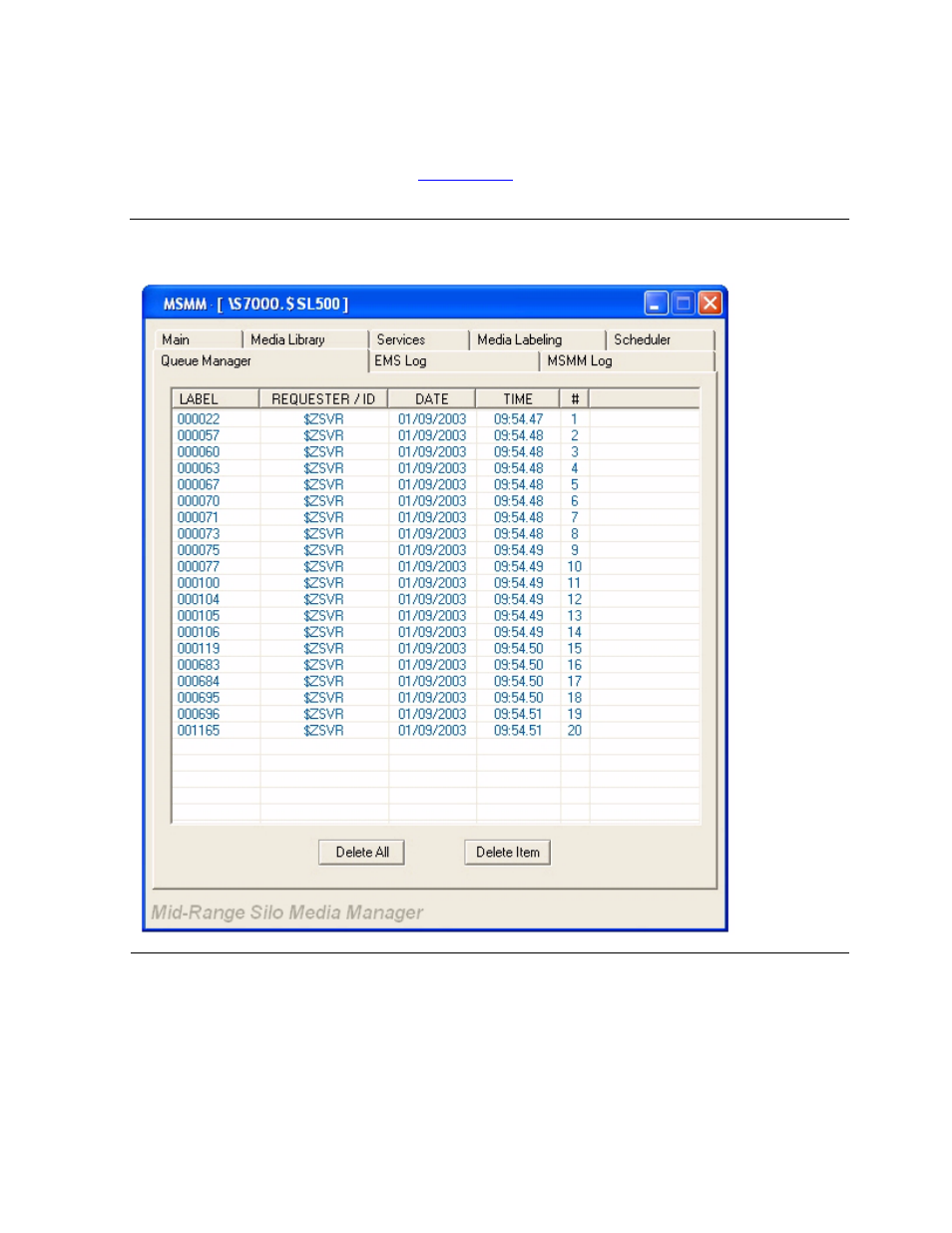 Queue manager tab, Figure 6-24, Queue manager | HP NonStop G-Series User Manual | Page 114 / 210