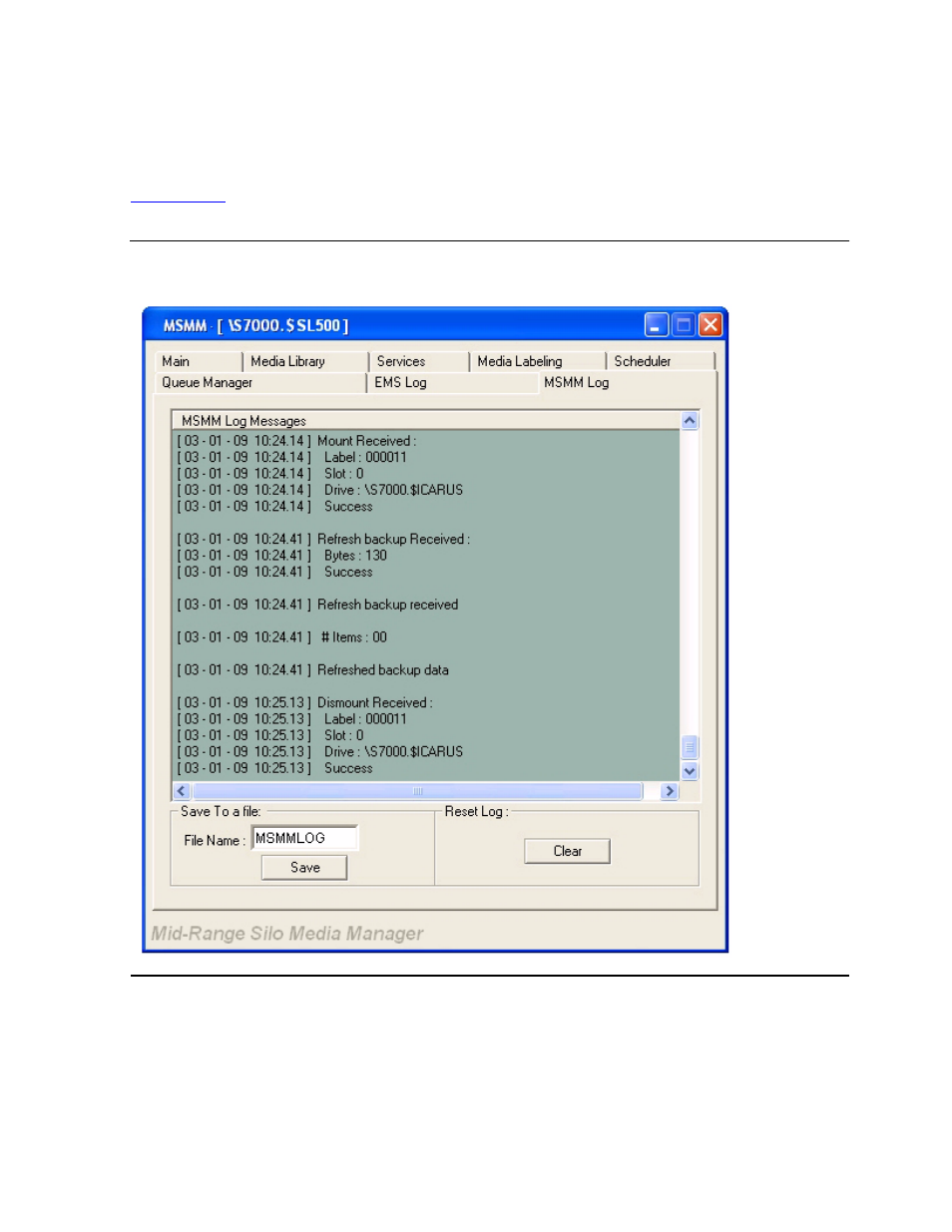 Msmm log tab, Figure 6-26 | HP NonStop G-Series User Manual | Page 116 / 210