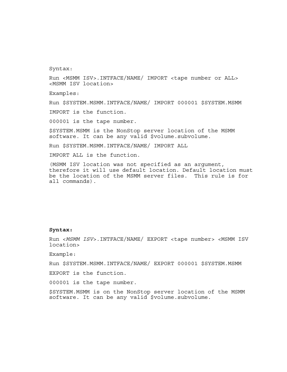 Import function, Export function | HP NonStop G-Series User Manual | Page 118 / 210