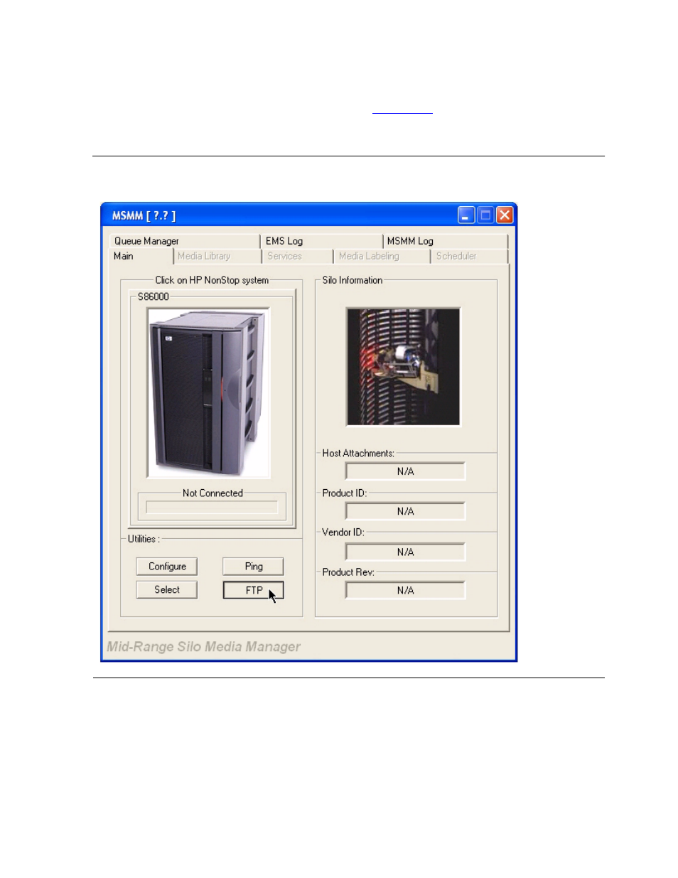 Transferring files via ftp, Figure 2-7, Ftp button | HP NonStop G-Series User Manual | Page 26 / 210