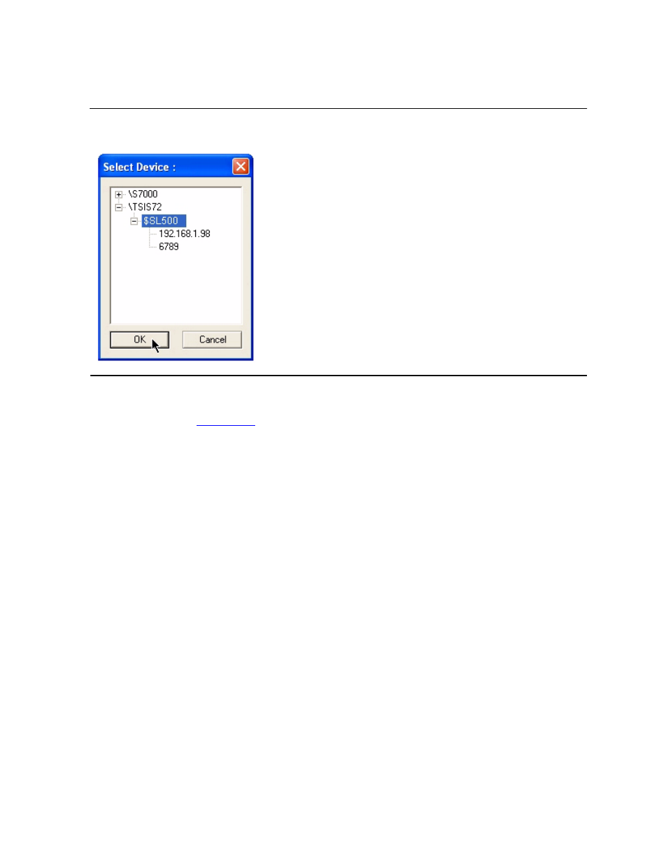 Figure 5-9, Select device dialog box | HP NonStop G-Series User Manual | Page 82 / 210