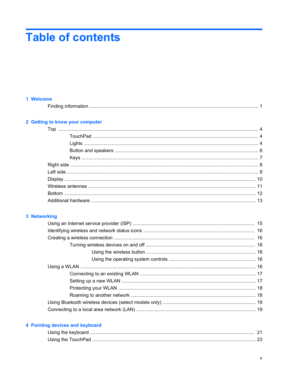 HP Compaq Presario CQ56-110US Notebook PC User Manual | Page 5 / 80