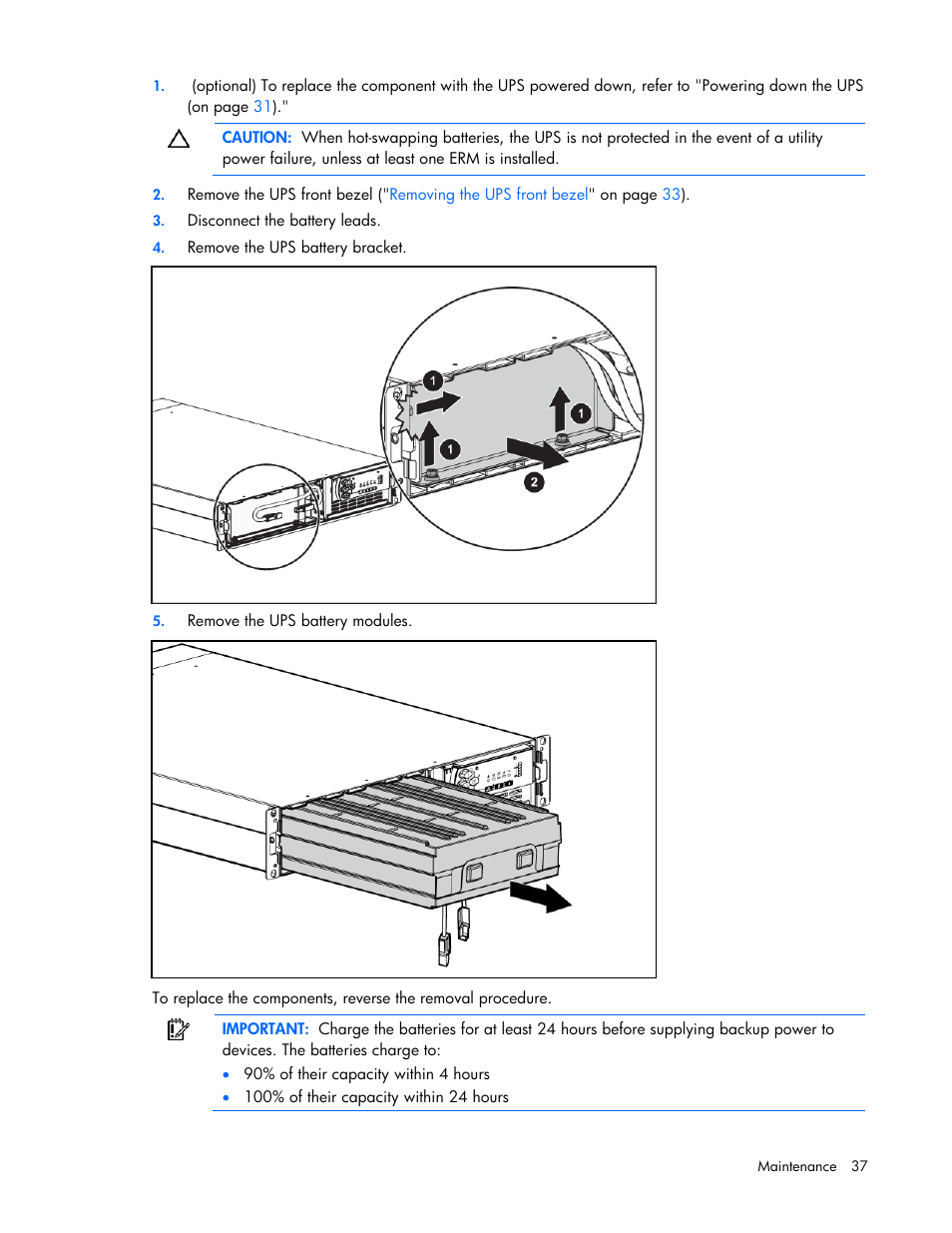 HP UPS Extended Runtime Module User Manual | Page 37 / 65