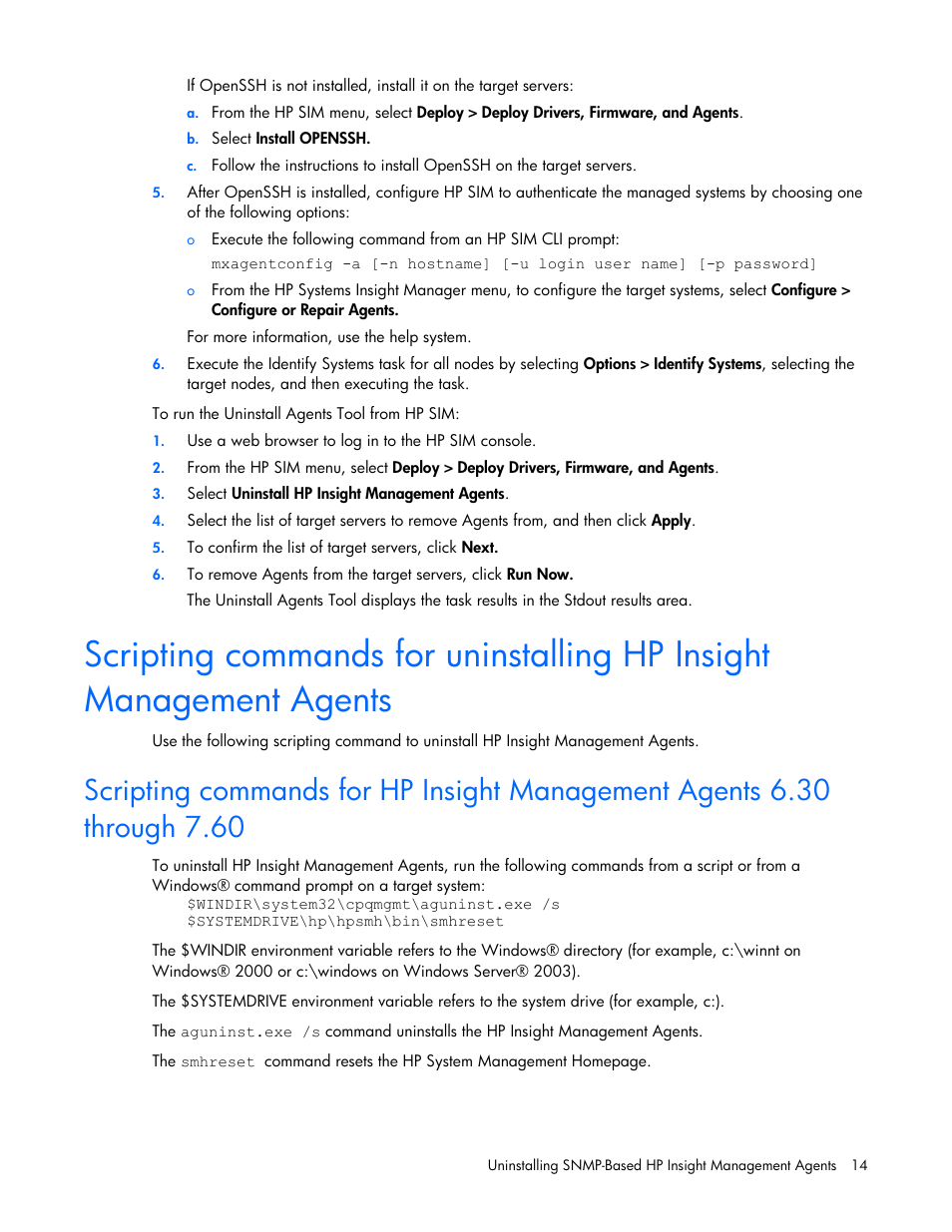 HP Insight Management WBEM Providers User Manual | Page 14 / 40