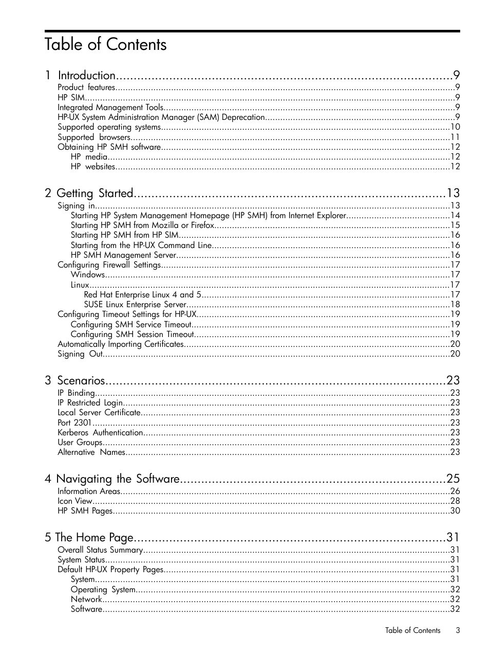 HP System Management Homepage-Software User Manual | Page 3 / 102