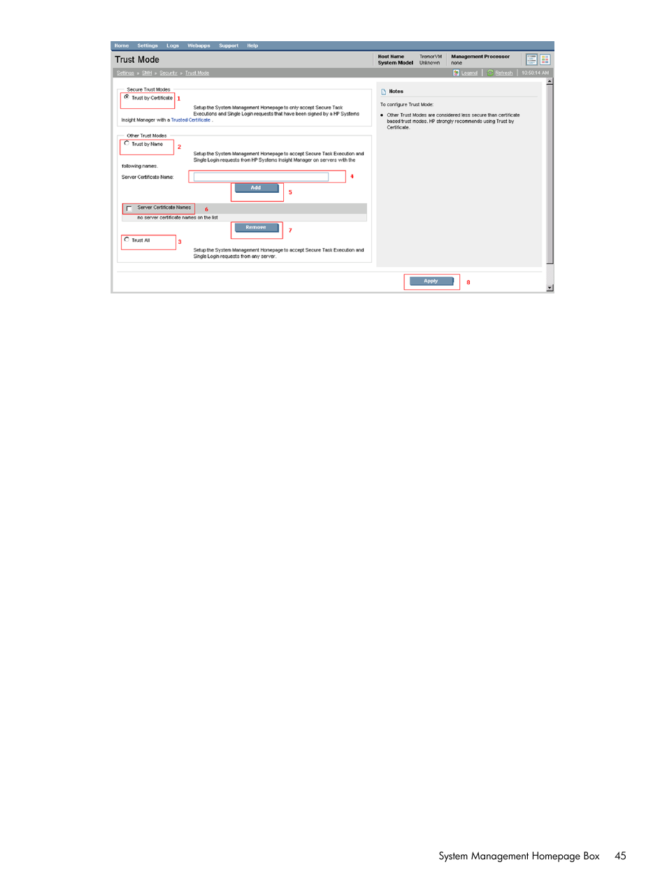 HP System Management Homepage-Software User Manual | Page 45 / 102