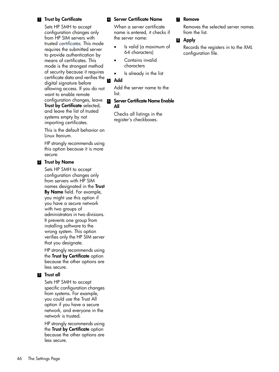 HP System Management Homepage-Software User Manual | Page 46 / 102