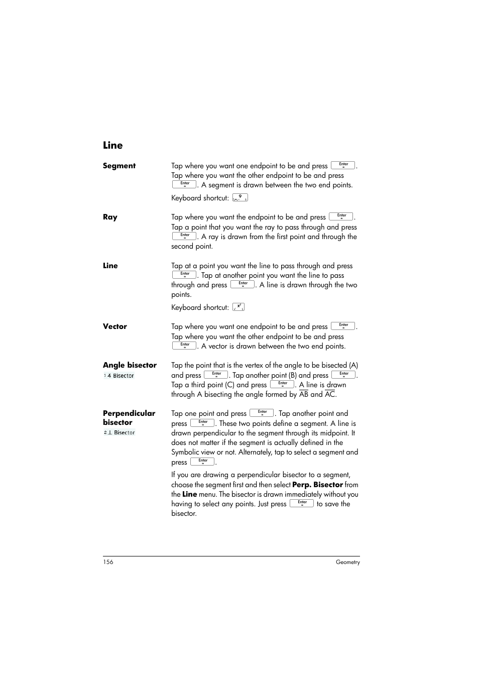 Line | HP Prime Graphing Calculator User Manual | Page 160 / 616