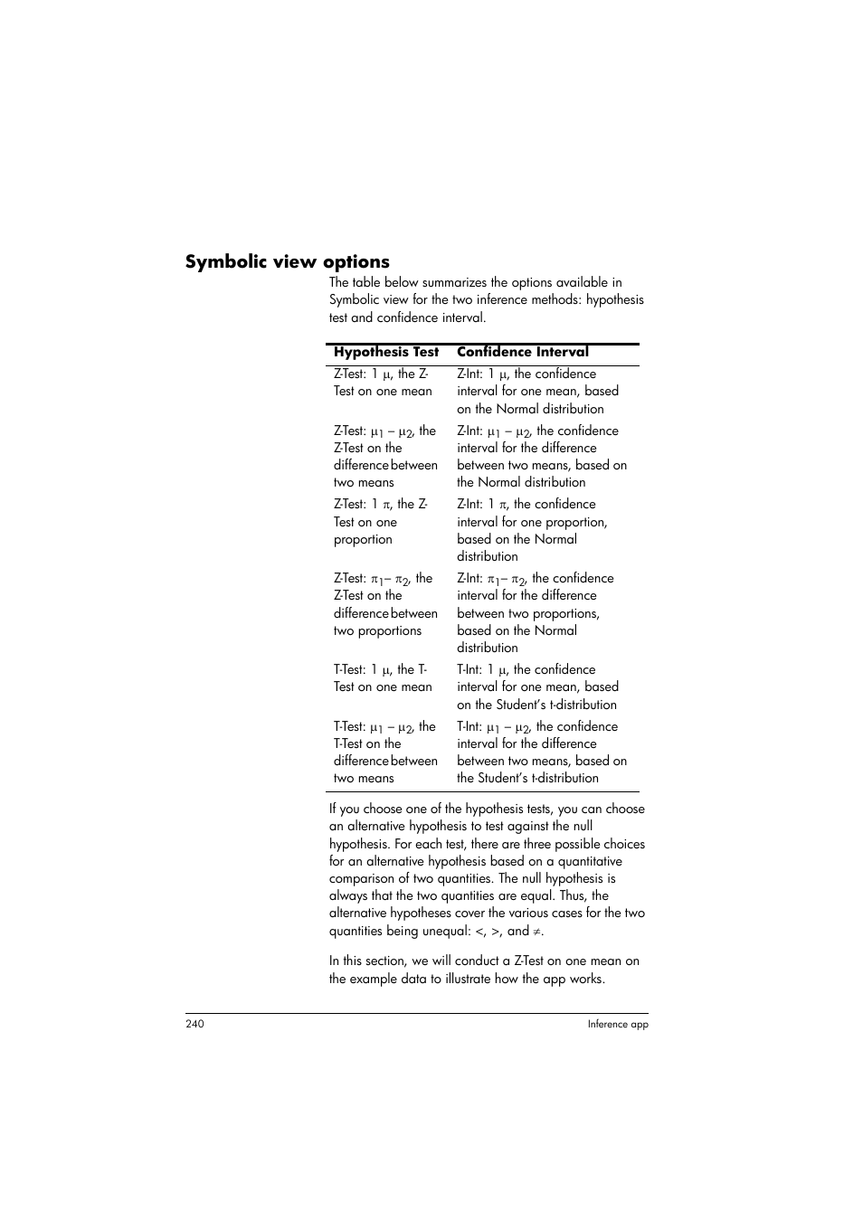 Symbolic view options | HP Prime Graphing Calculator User Manual | Page 244 / 616