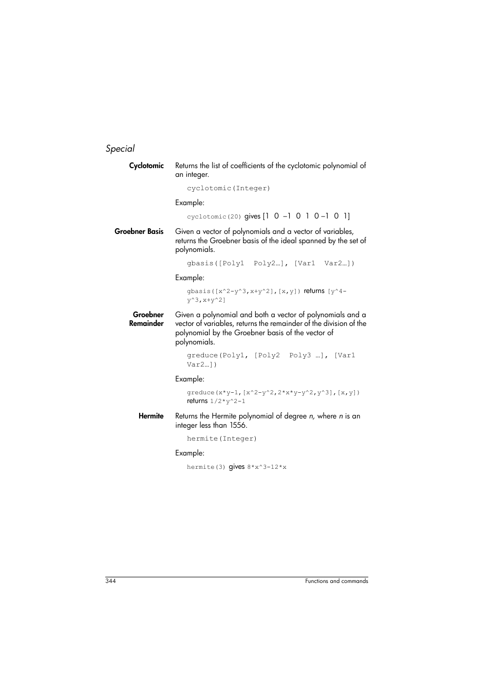 Special | HP Prime Graphing Calculator User Manual | Page 350 / 616