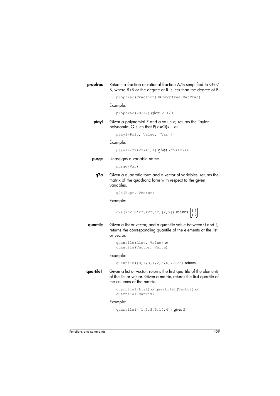 HP Prime Graphing Calculator User Manual | Page 415 / 616