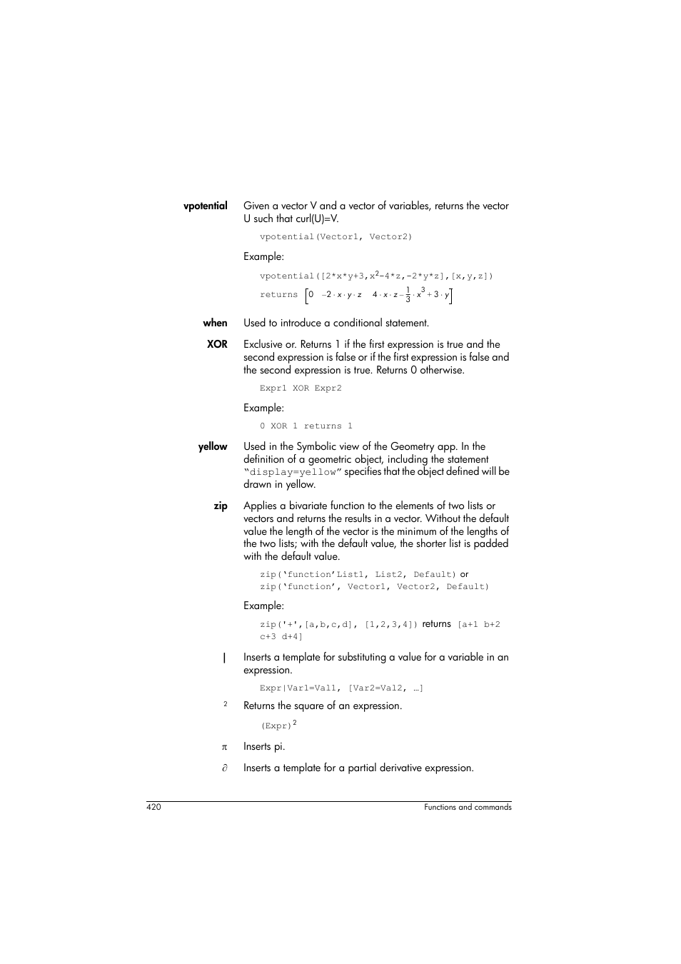 HP Prime Graphing Calculator User Manual | Page 426 / 616