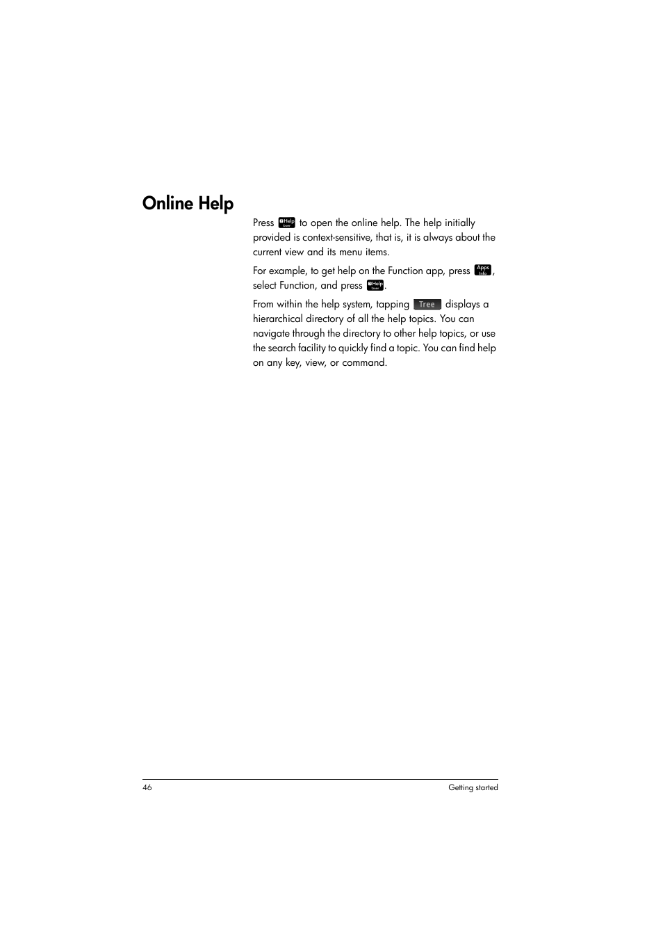 Online help | HP Prime Graphing Calculator User Manual | Page 50 / 616