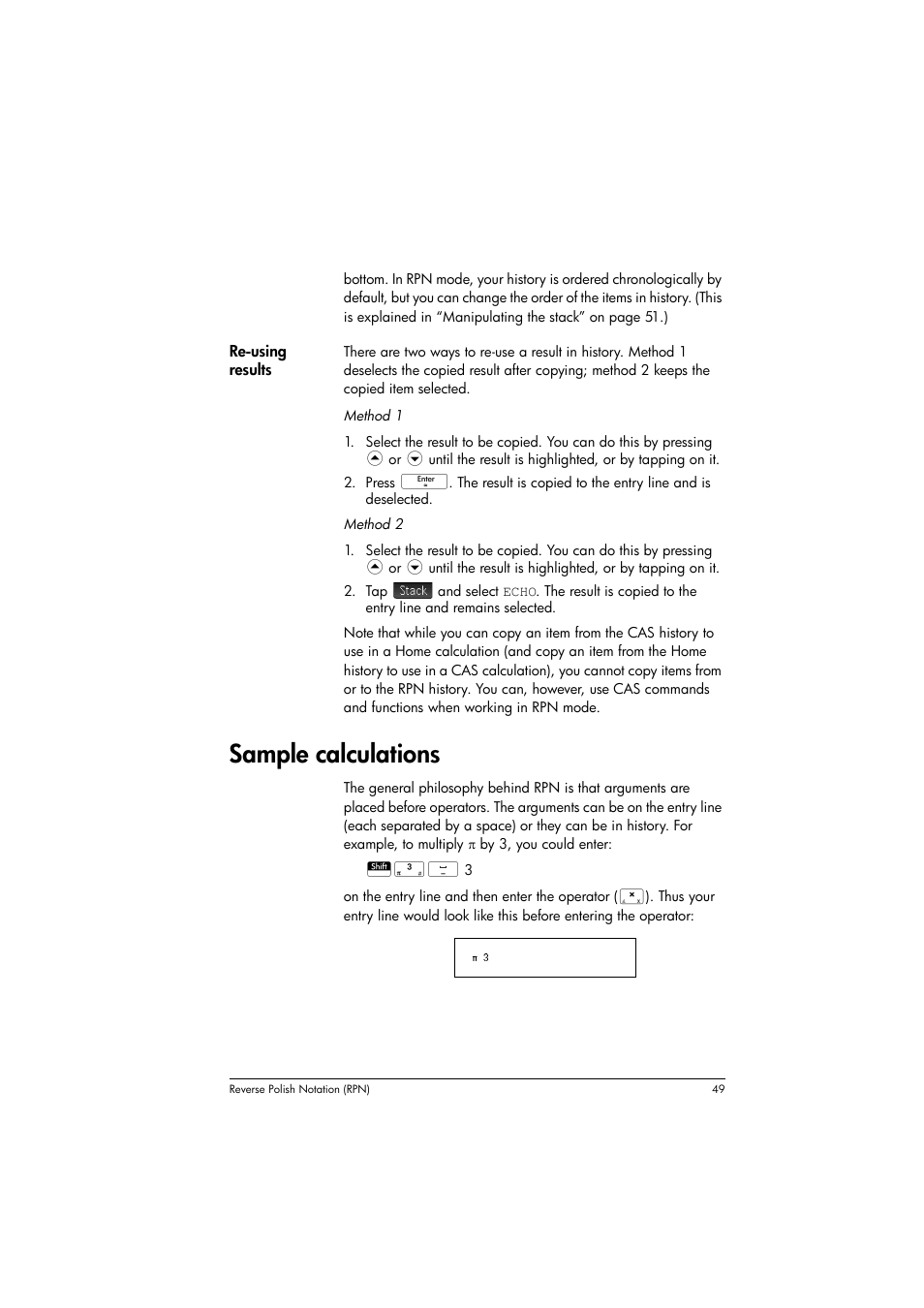 Sample calculations | HP Prime Graphing Calculator User Manual | Page 53 / 616