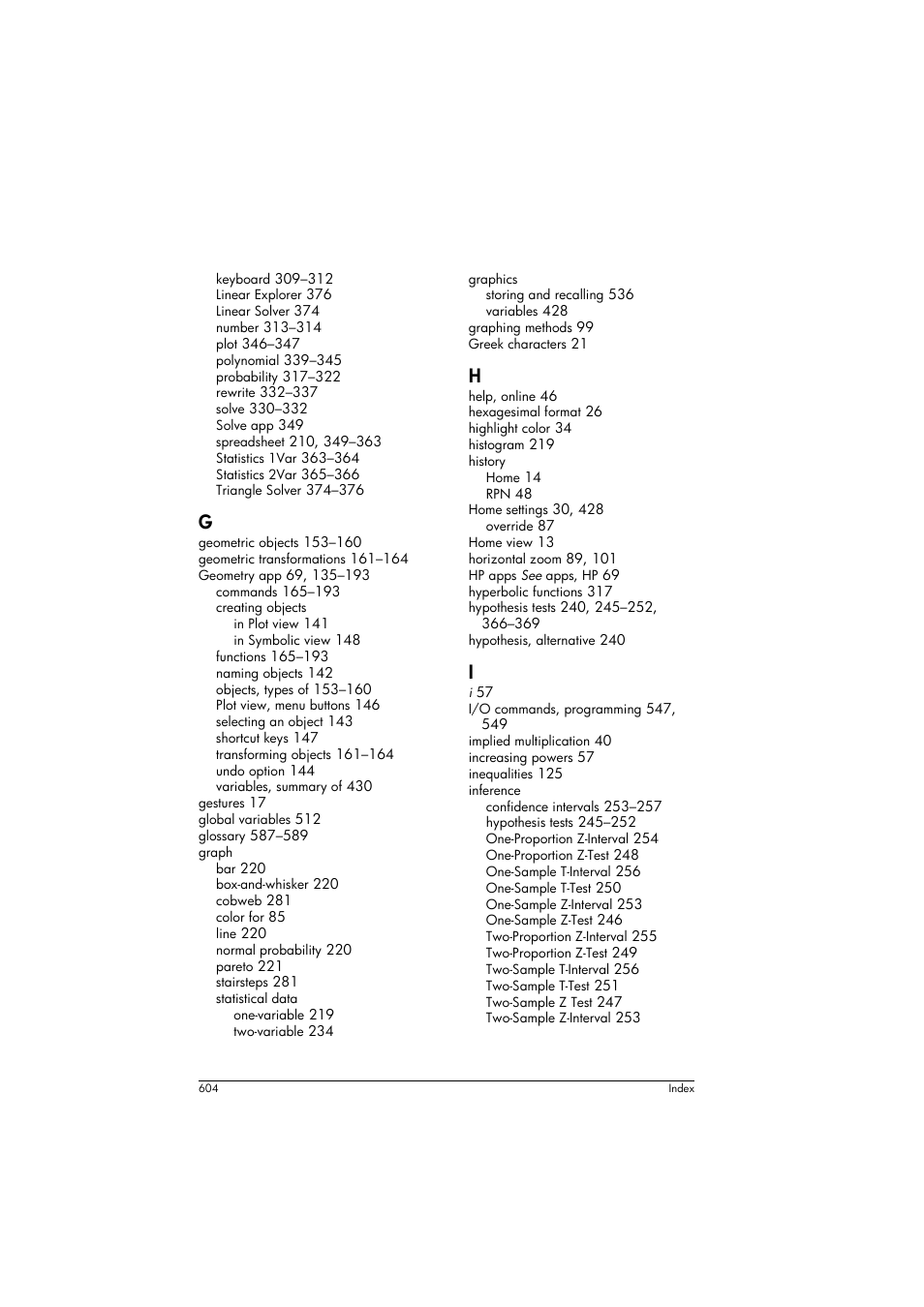 HP Prime Graphing Calculator User Manual | Page 610 / 616