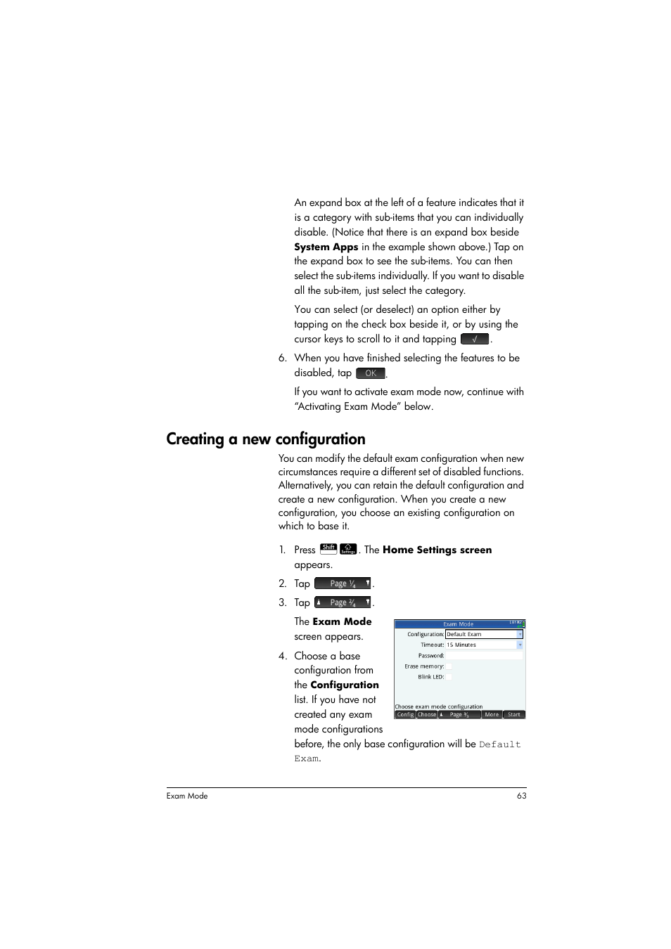 Creating a new configuration | HP Prime Graphing Calculator User Manual | Page 67 / 616