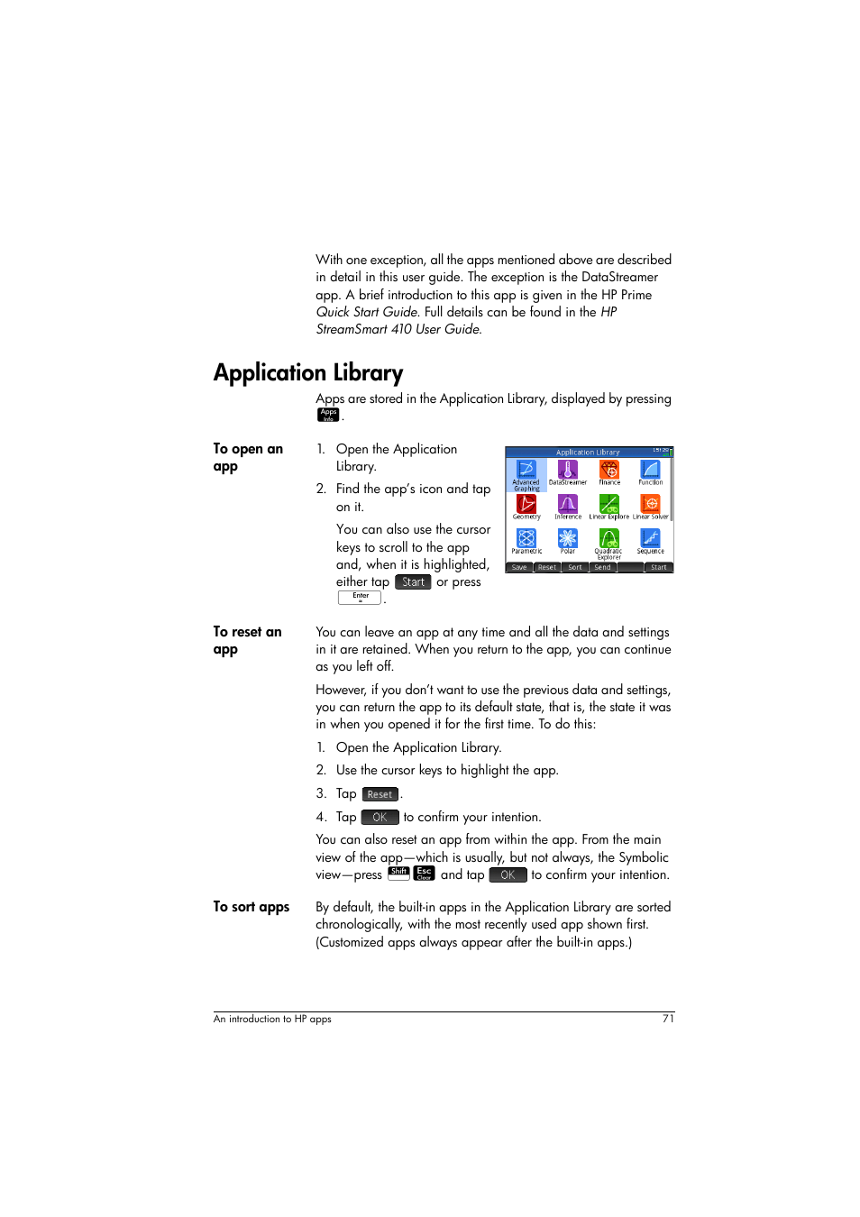 Application library | HP Prime Graphing Calculator User Manual | Page 75 / 616