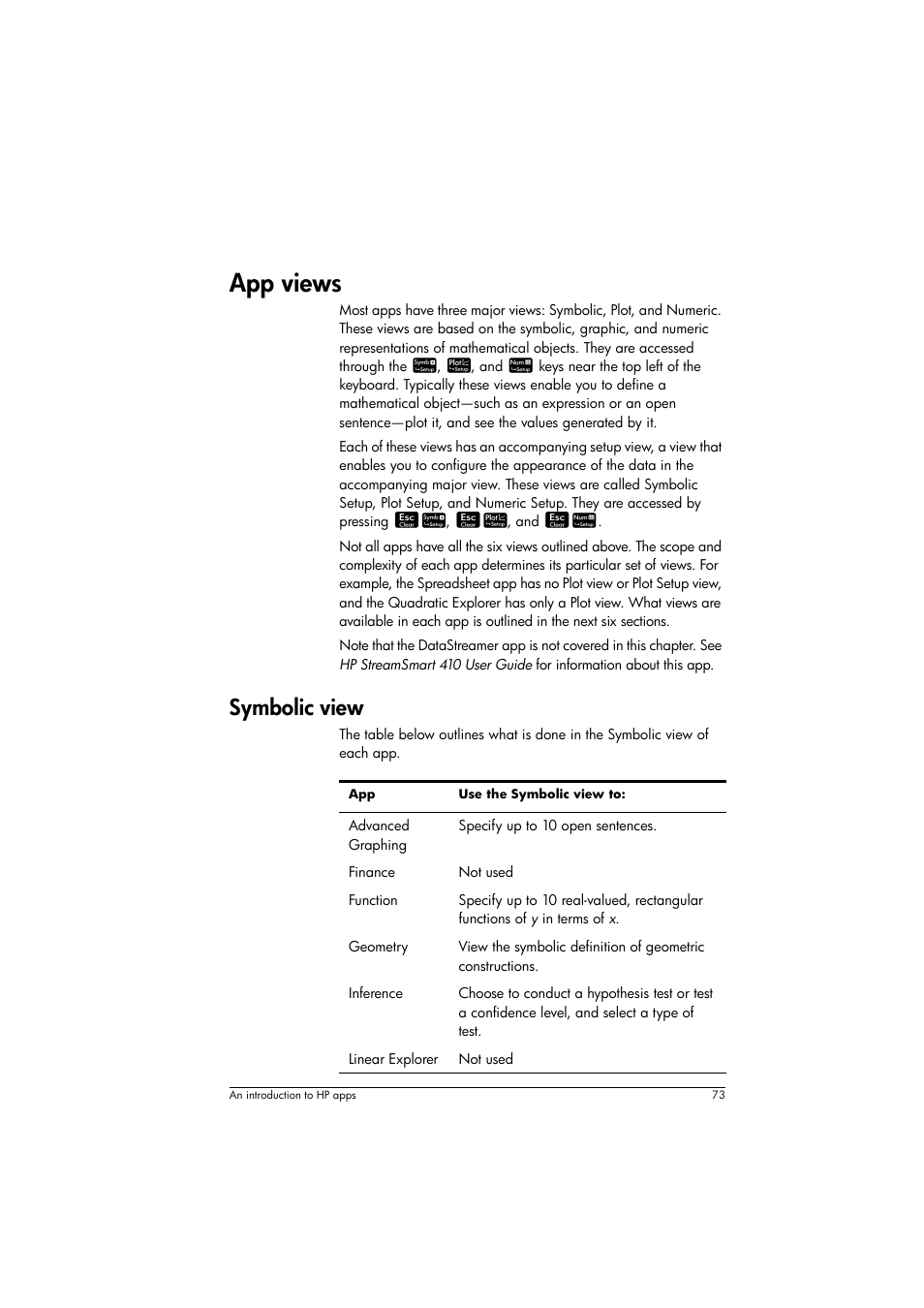 App views, Symbolic view | HP Prime Graphing Calculator User Manual | Page 77 / 616