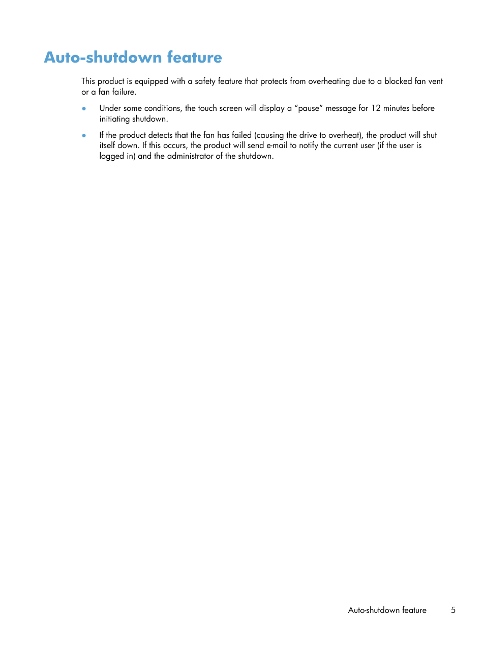 Auto-shutdown feature | HP Scanjet Enterprise 8500 fn1 Document Capture-Workstation User Manual | Page 13 / 105