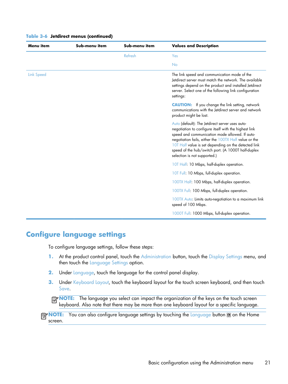 Configure language settings | HP Scanjet Enterprise 8500 fn1 Document Capture-Workstation User Manual | Page 29 / 105
