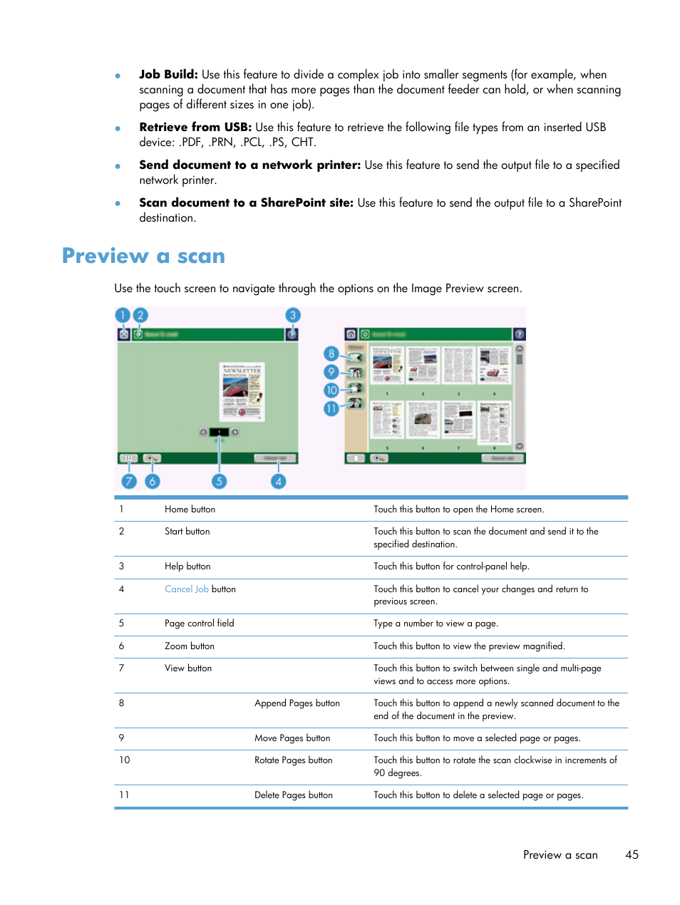 Preview a scan | HP Scanjet Enterprise 8500 fn1 Document Capture-Workstation User Manual | Page 53 / 105