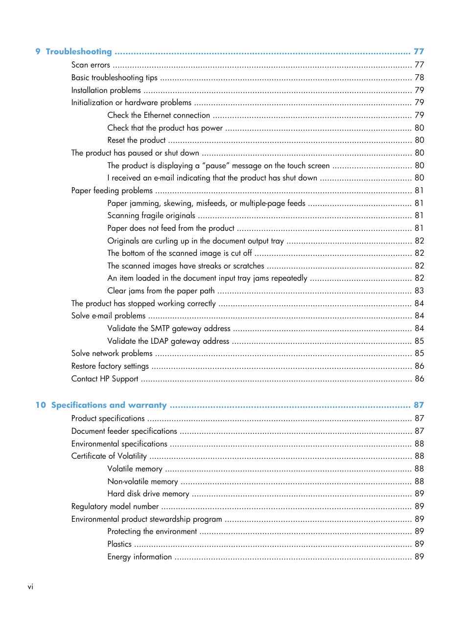 HP Scanjet Enterprise 8500 fn1 Document Capture-Workstation User Manual | Page 6 / 105