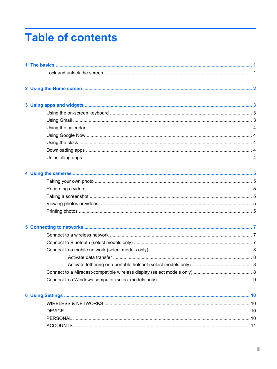 HP Slate 10 HD 3500ca Tablet User Manual | Page 3 / 19