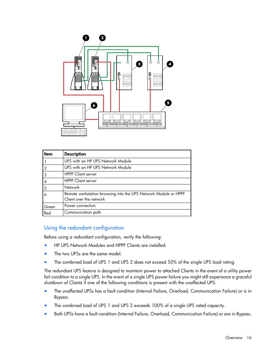 Using the redundant configuration | HP Tower Uninterruptible Power System User Manual | Page 16 / 137