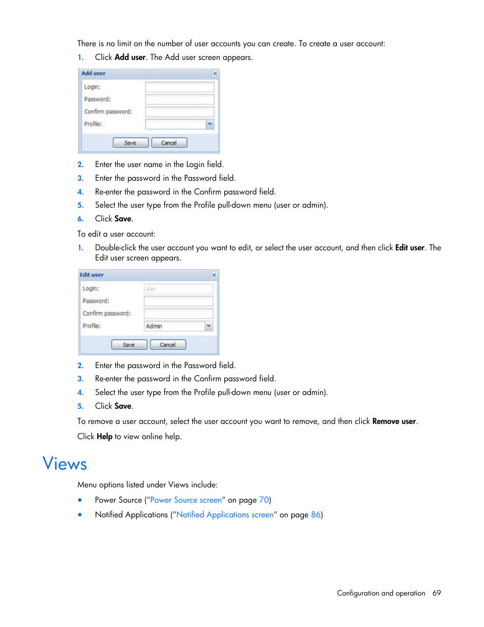 Views | HP Tower Uninterruptible Power System User Manual | Page 69 / 137