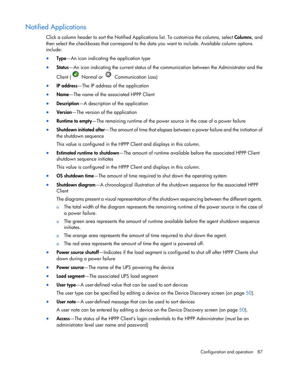 Notified applications | HP Tower Uninterruptible Power System User Manual | Page 87 / 137