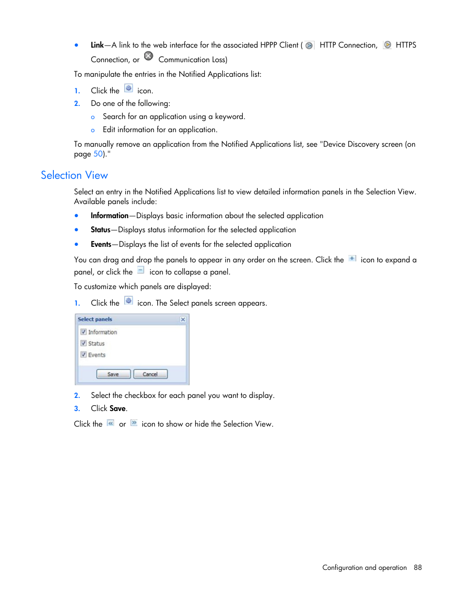 Selection view | HP Tower Uninterruptible Power System User Manual | Page 88 / 137