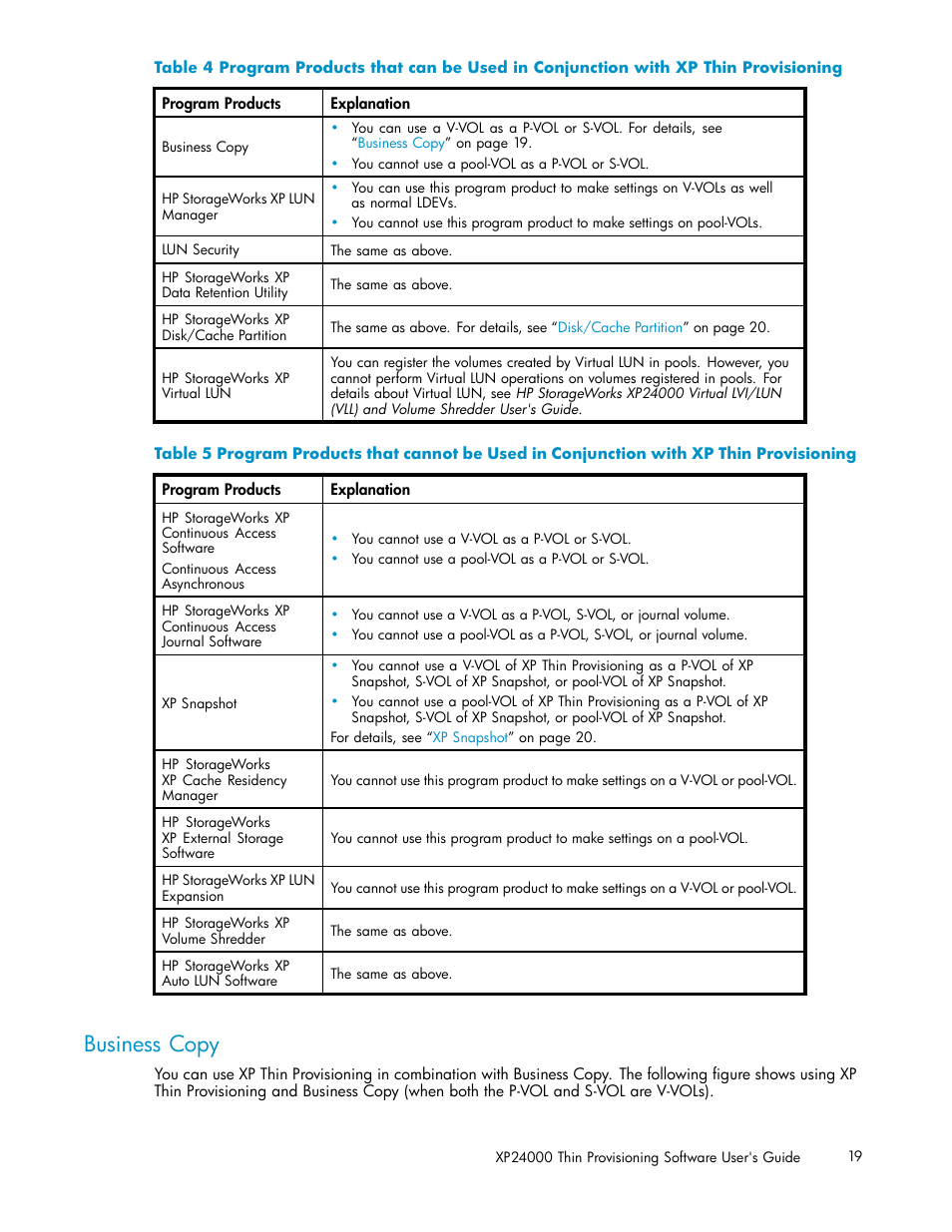 Business copy | HP XP20000XP24000 Disk Array User Manual | Page 19 / 66