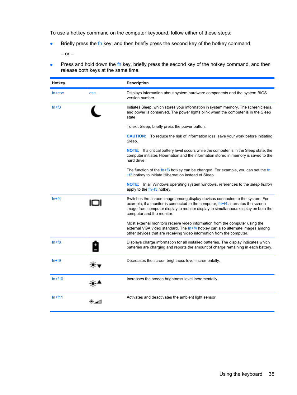 HP EliteBook 2540p Notebook PC User Manual | Page 47 / 177