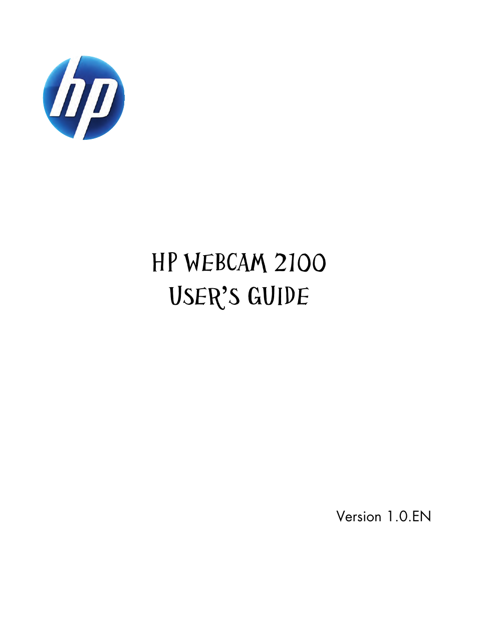 HP 2100 Webcam User Manual | 16 pages