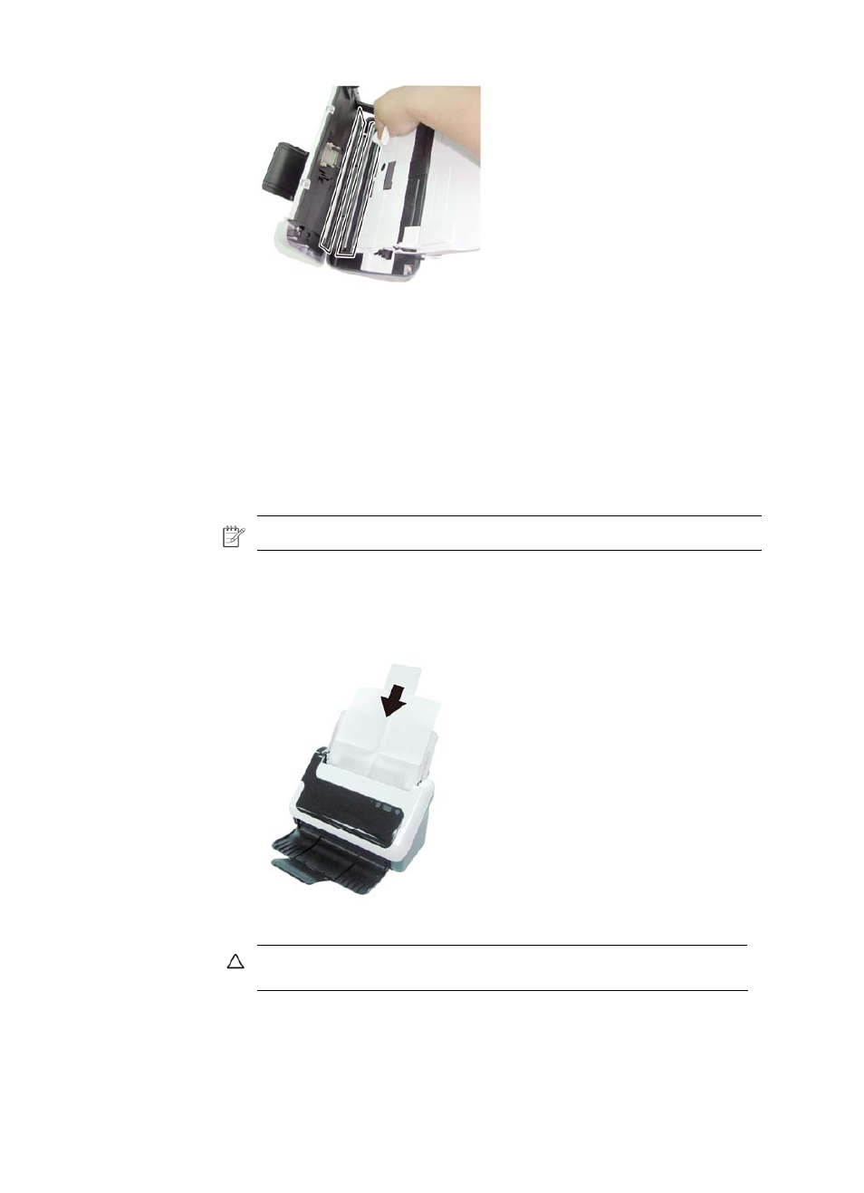 Clean the paper path, Clean the rollers and pad assembly | HP Scanjet Professional 3000 Sheet-feed Scanner User Manual | Page 15 / 35