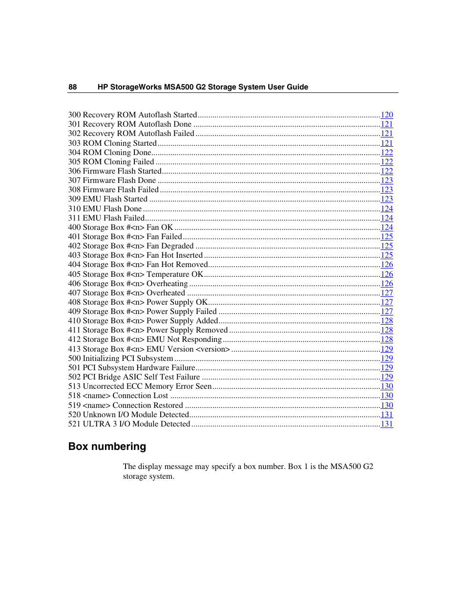 Box numbering | HP StorageWorks 500 G2 Modular Smart Array User Manual | Page 88 / 153