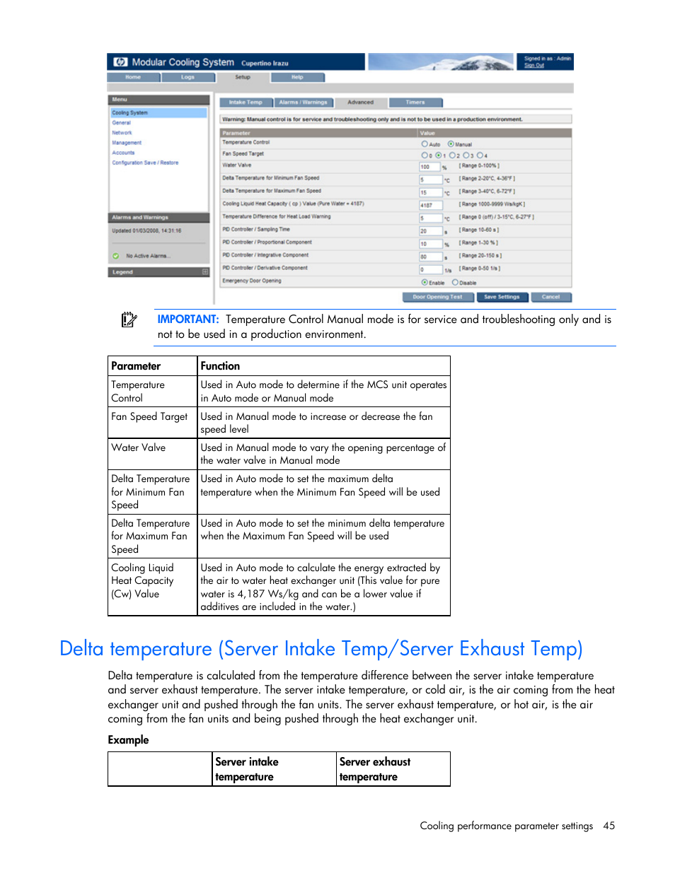 HP Modular Cooling System User Manual | Page 45 / 57