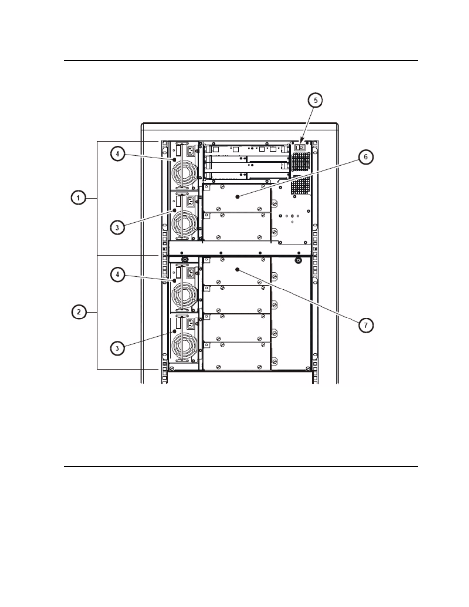 Figure 1-2, Back view of tape library components | HP NonStop G-Series User Manual | Page 13 / 68