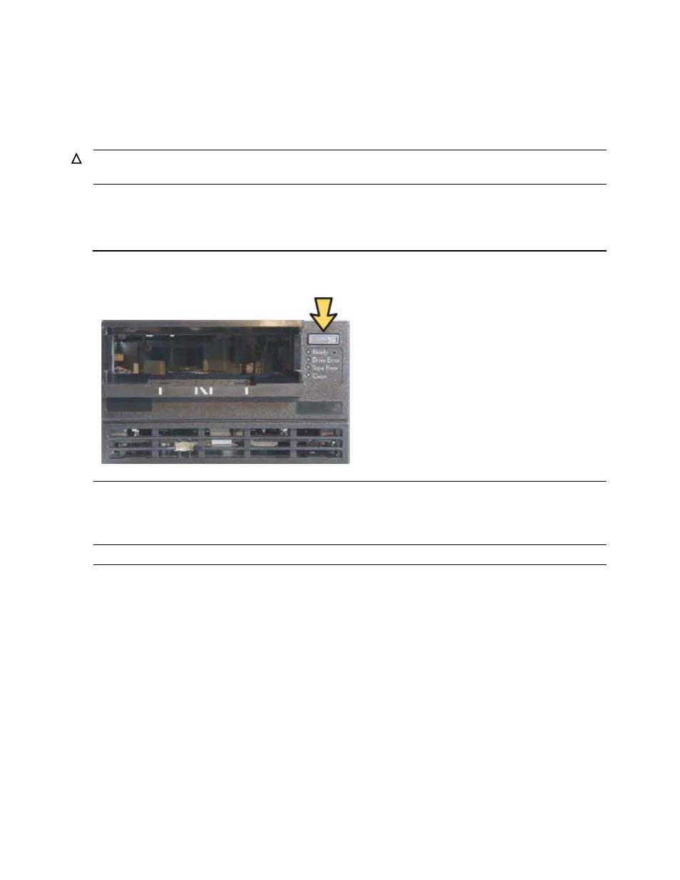 Removing a cartridge from a tape drive, Figure 3-7, Location of unload button | HP NonStop G-Series User Manual | Page 41 / 68