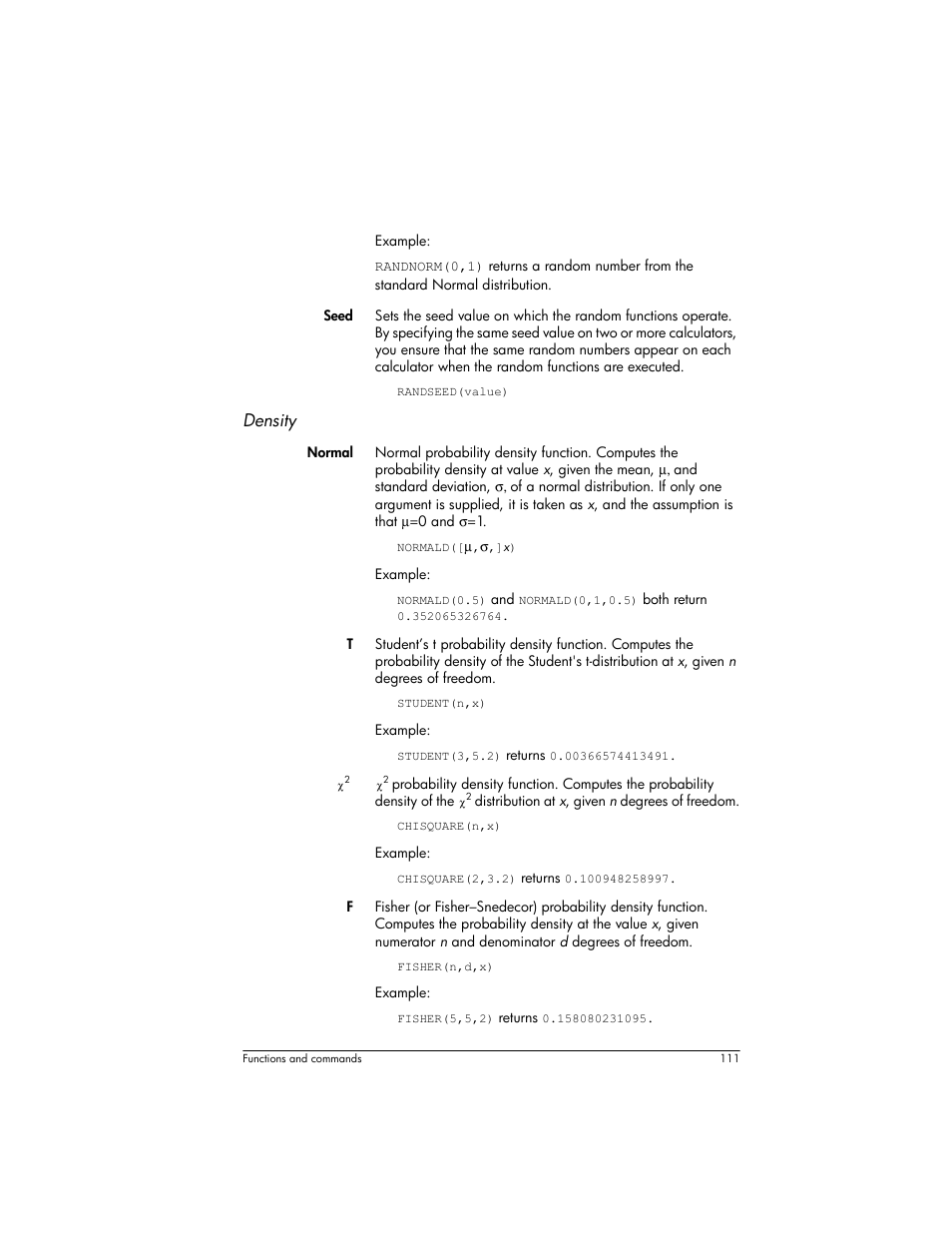 Density | HP Prime Graphing Wireless Calculator User Manual | Page 115 / 334