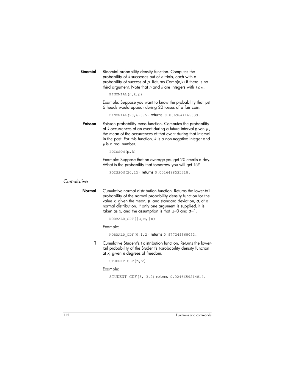 Cumulative | HP Prime Graphing Wireless Calculator User Manual | Page 116 / 334