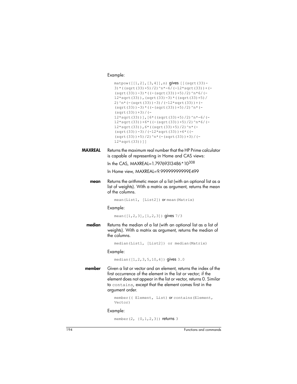 HP Prime Graphing Wireless Calculator User Manual | Page 198 / 334