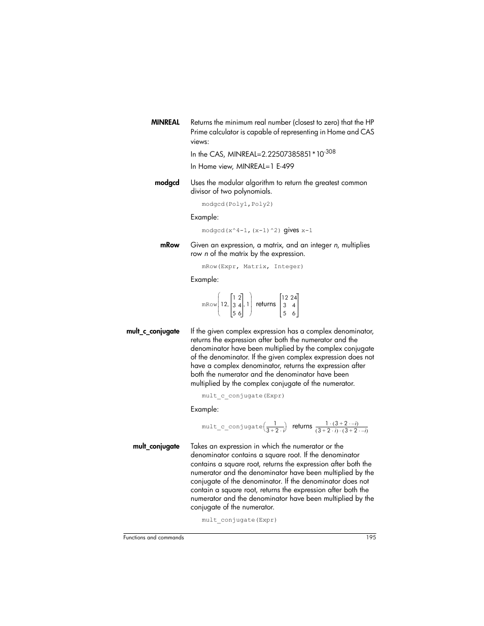 HP Prime Graphing Wireless Calculator User Manual | Page 199 / 334