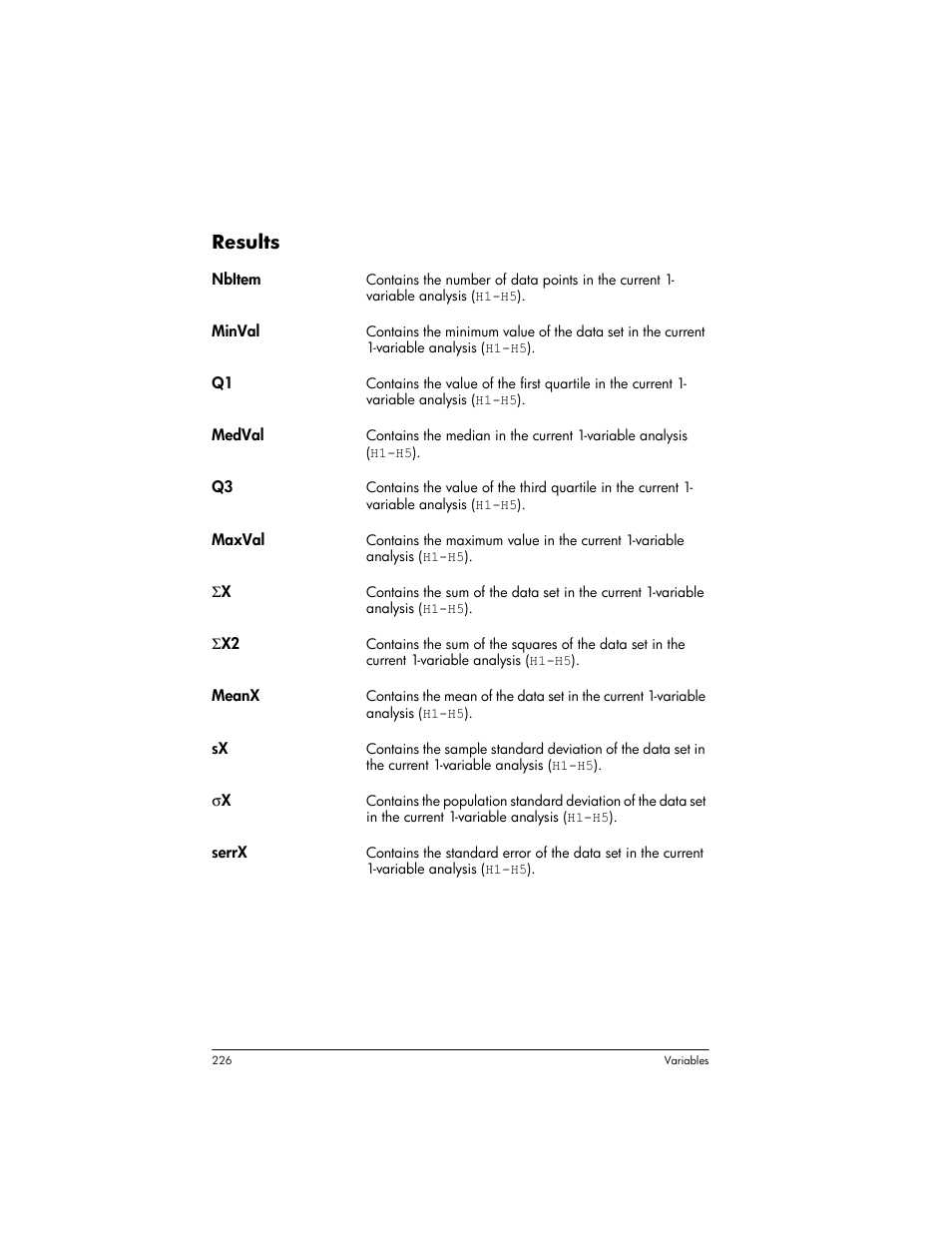 Results | HP Prime Graphing Wireless Calculator User Manual | Page 230 / 334