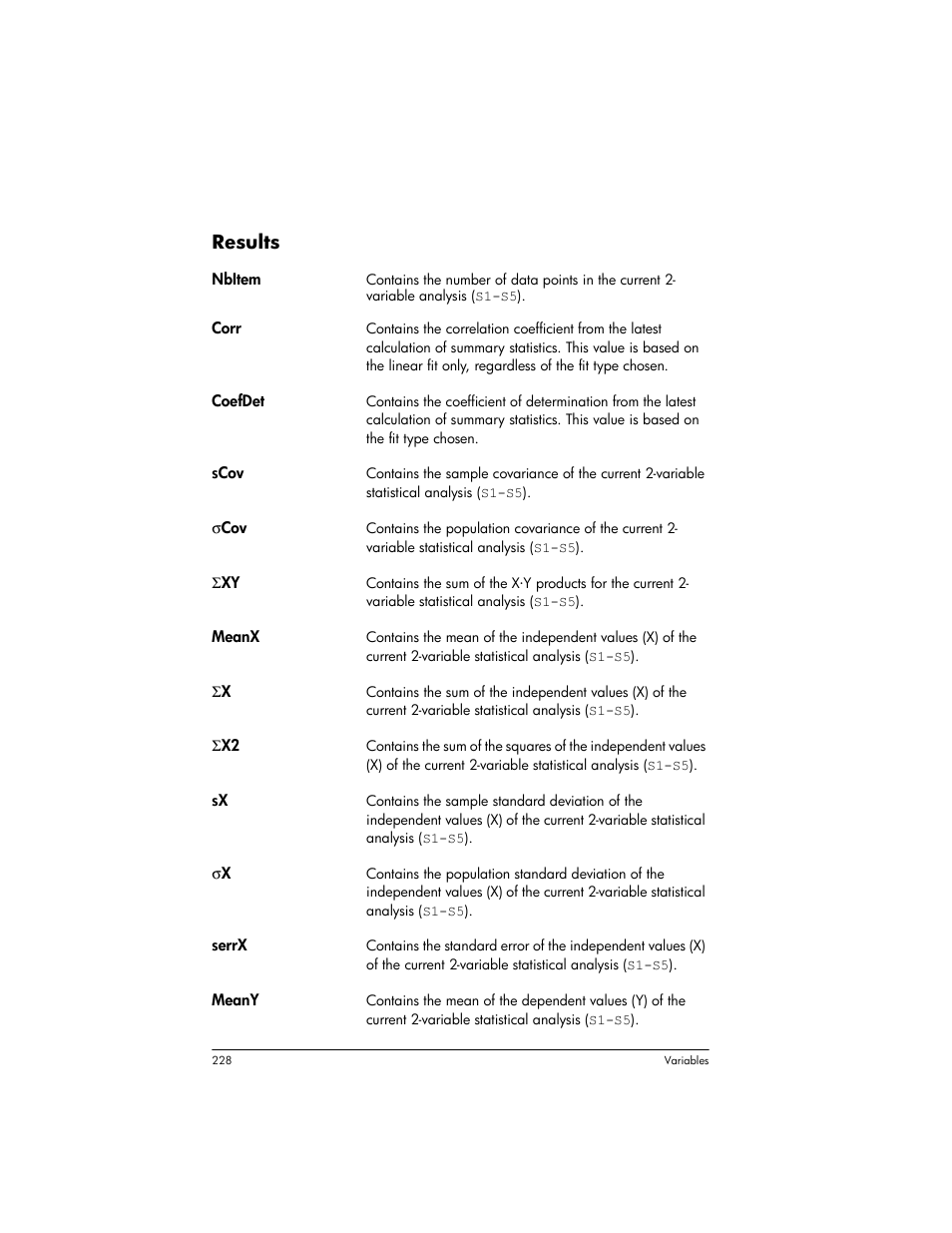 Results | HP Prime Graphing Wireless Calculator User Manual | Page 232 / 334